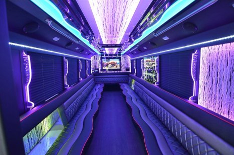 Large Interiors In Our Party Bus Limo