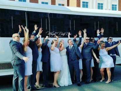 Arrive to Your Wedding in a Limo Bus